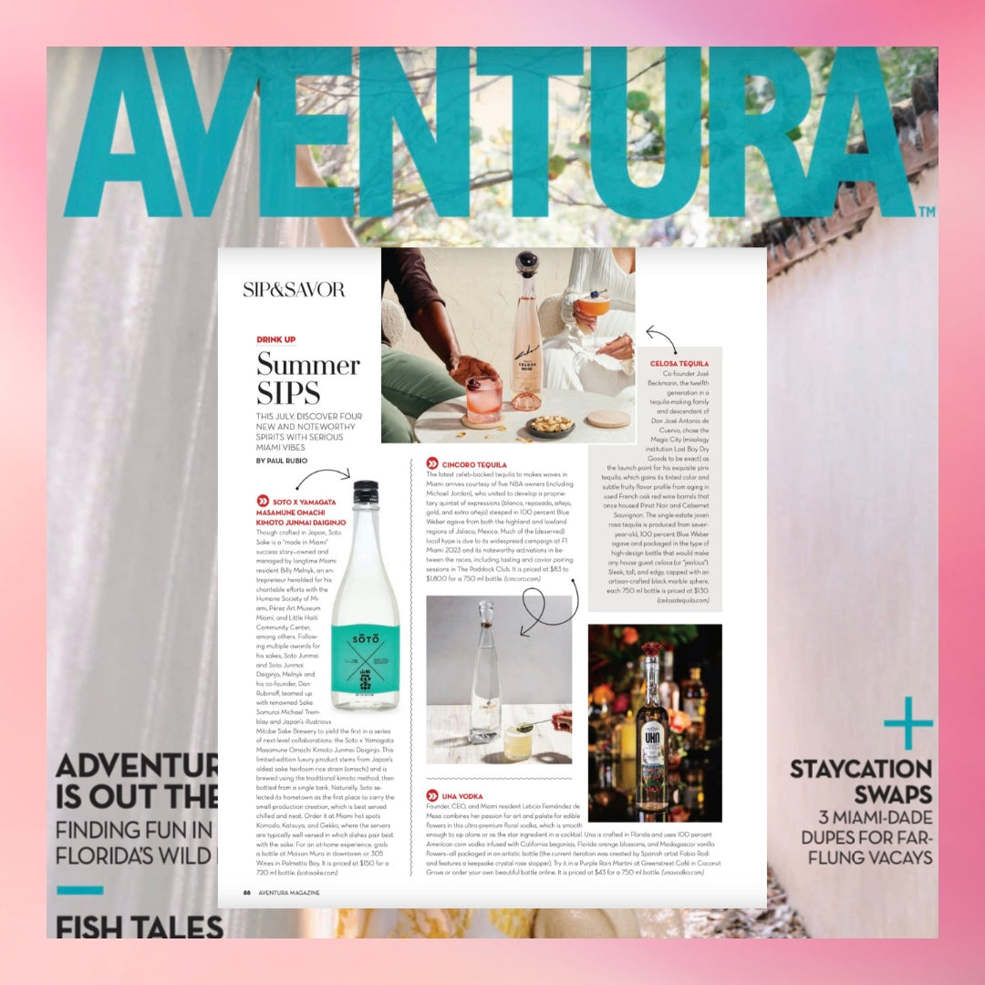 Aventura Magazine UNA Vodka Featured Review